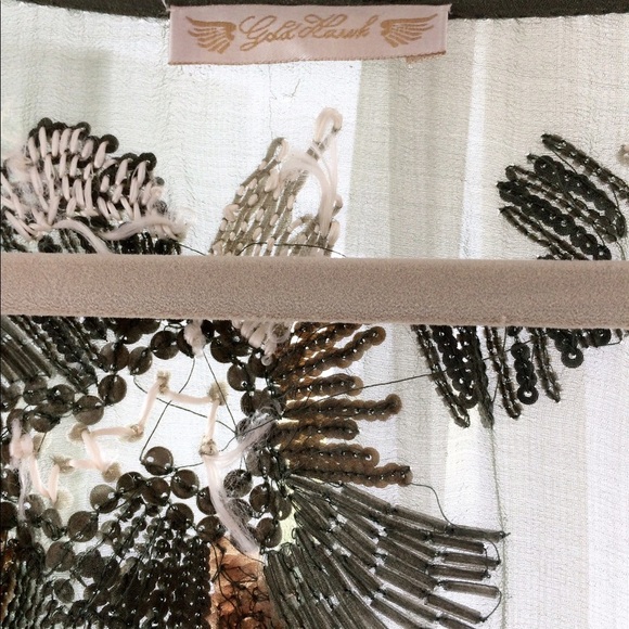 Stunning Hand beaded, never worn impeccable flowing top! - Picture 4 of 6